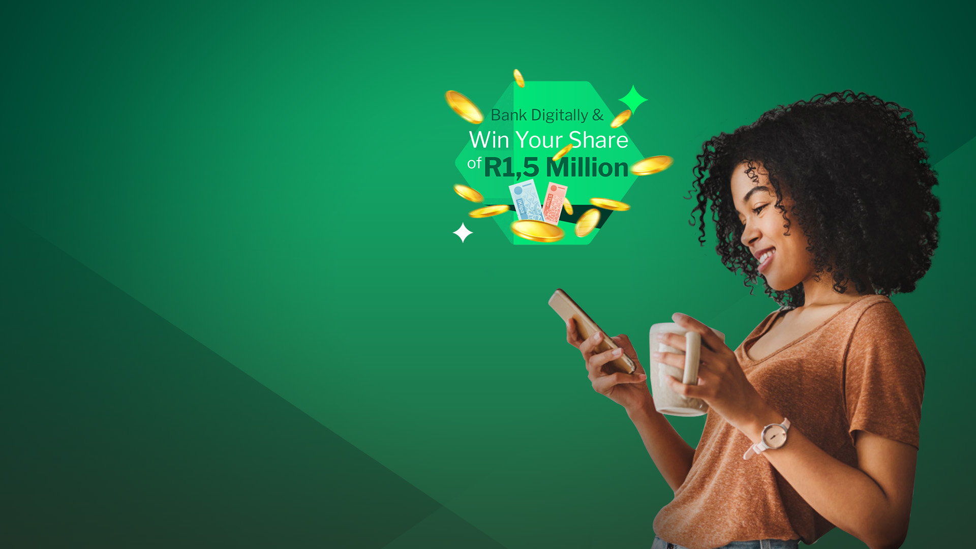lady banking digitally