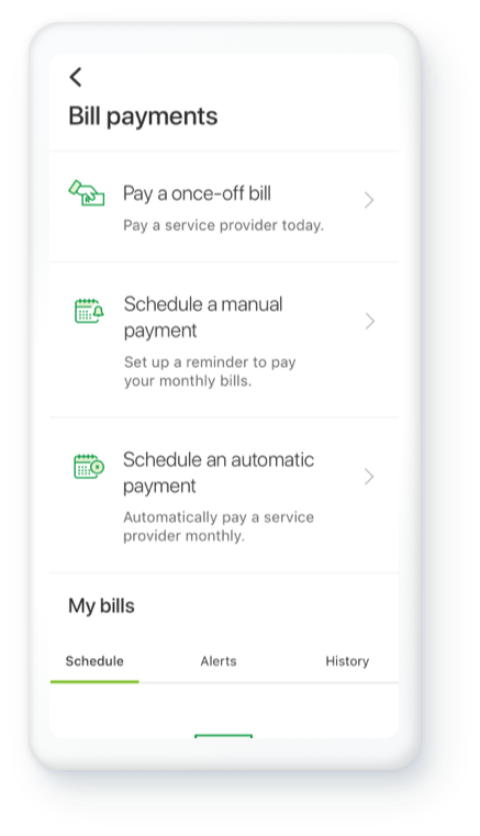 Bill payments on the Money app